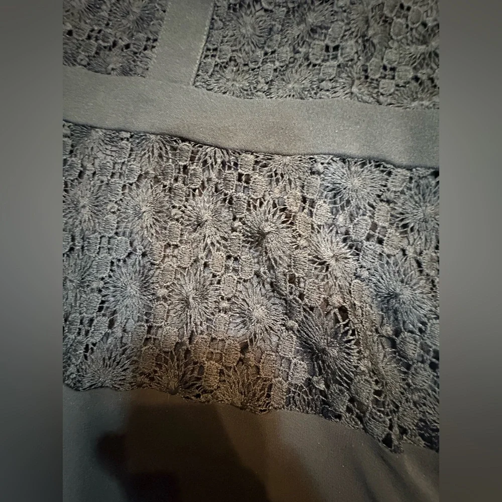 London Times Black Lace & Mesh Fit & Flare Cocktail Dress - Size 10 - Picture 6 of 6